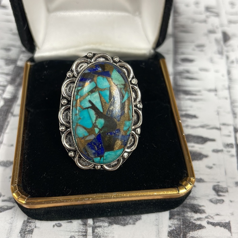 Copper Turquoise Ring - image 3